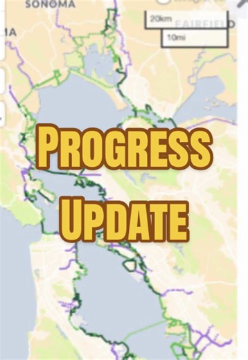 The San Francisco Bay Trail is roughly 350 miles. As of today, we’ve completed 220. Seeing the maps side by side fills me with gratitude and pride as I can see just how much of the Bay we’ve done so far and how much we have left to do. What an immense privilege to live and explore this beautiful area of the world. Thank you for coming along on the journey. 🧡