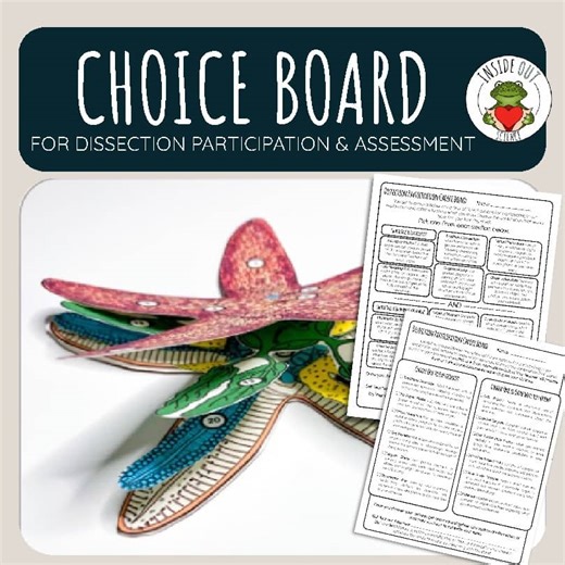 Dissection Lab | Dissection Alternatives Student Choice Board Activities