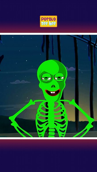 💀 Los Esqueletos Más Divertidos Bailan Chumbala Cachumbala ⏰#shorts #spooky #puebloteehee
