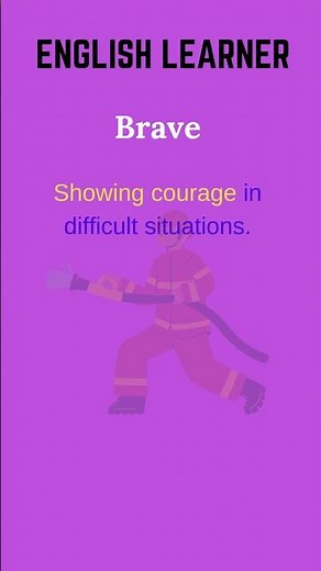 English Word - Brave - Meaning With An Example #englishwords #english #brave