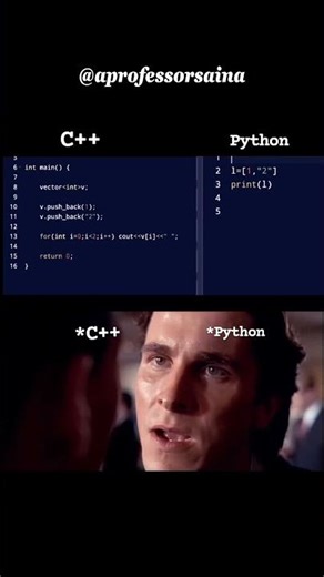 C++ vs python #python #clanguage #coding #programming #trending #youtube #java