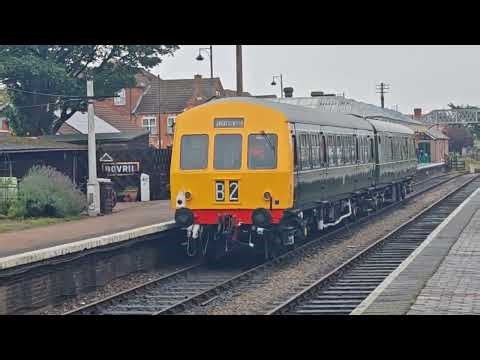 DMU consisting of a class 101 and class 104 pulling into Sheringham, North Norfolk Railway, 24/7/25