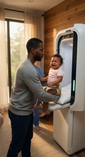 AI Machine Changing Baby Diapers at Home