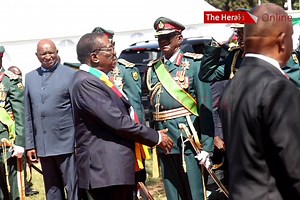 Commander-in-Chief of the Zimbabwe Defence Forces President Mnangagwa today presided over the hand over-take over parade for the outgoing and incoming Commander of the ZDF at Charles Gumbo Barracks in Harare. 📸: Believe Nyakudjara | Chronicle Zimbabwe