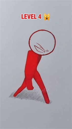 Drawing KJ stickman in different level #howtodraw #stickman #kj #drawingstickman #artdrawing #art