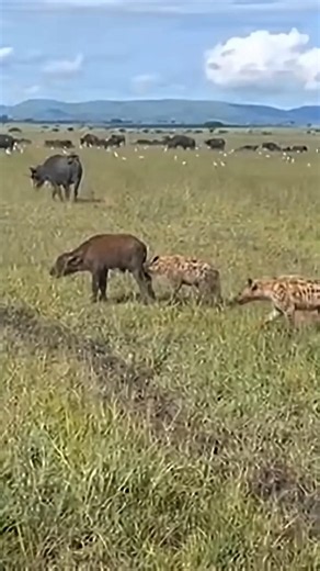 Young Buffalo Calls for Help — Mother Comes Running | Amazing Wildlife Moment
