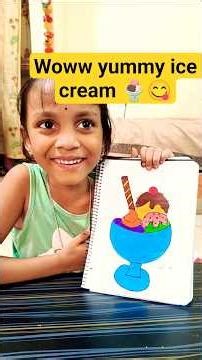 How to Draw & Paint a Realistic Ice Cream scoops (Step by Step#yt short