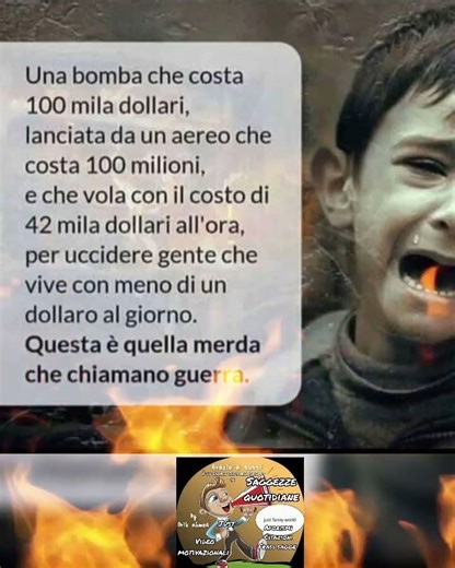 Non vogliamo la guerra #justfunnyworld #filosofia