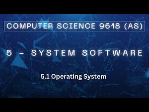 5.1 - Operating System - Computer Science 9618 (AS Level)