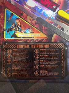 Pinball Instruction Aluminum Cards for Stern Pinball Machines