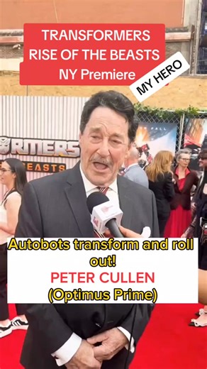 Peter Cullen at the premiere for TRANSFORMERS RISE OF THE BEASTS in NY. still my hero. Credit: @ #petercullen #transformersriseofthebeasts #transformersmovie #transformerstruefacts #nostalgia #optimusprime