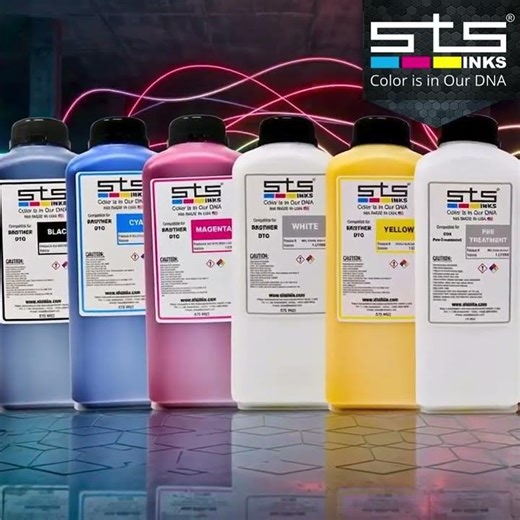 DTG Inks and Pre-Treatment Fluids - STS Inks