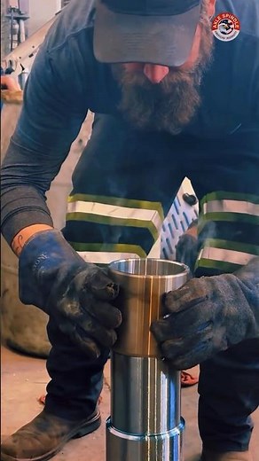 Installing Trailer Spindle with Sleeve #axlespindle #utilitytrailer #semi #truck #mechanic #asmr