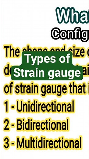 Types of strain gauge | Configuration of strain gauge #InstrumentAcademy