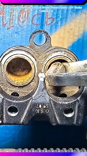 How to Remove a Stuck Brake Piston Easily | DIY Brake Caliper Fix #shorts #brakesystem #mechanic