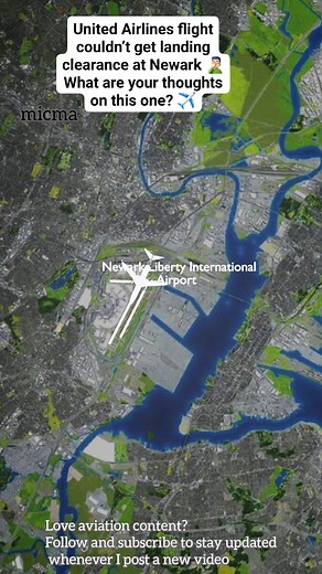 United Airlines flight couldn’t get landing clearance at Newark 🤦🏻‍♂️ What are your thoughts on this one? ✈️ #micma #Planes #aviation #fblifestyle | micma-2