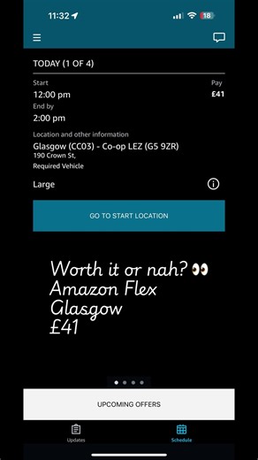 Exploring Amazon Flex Shifts in Glasgow