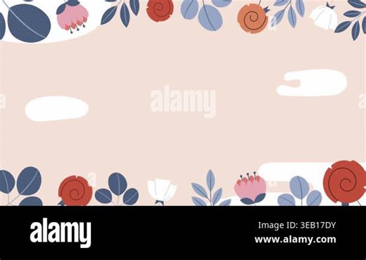 vector floral seamless pattern with flowers, branches and leaves. floral pattern for fabric, wallpaper, textile, greeting card, web design. vector floral Stock Video Footage - Alamy