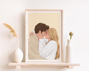 Custom Couple Cartoon Portrait: Personalized Gift From Photo - Etsy Australia