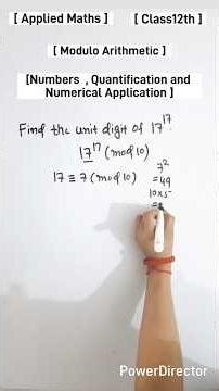 #modulararithmetic| #class12_maths|#applied_maths| Numbers Quantification and Numerical Application