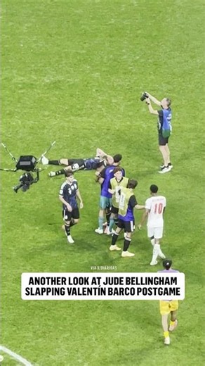 A look at the moment after Argentina's Semifinal win between Jude Bellingham and Valentín Barco
