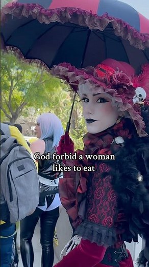 Rosie the cannibal cosplay at anime expo | hazbin hotel