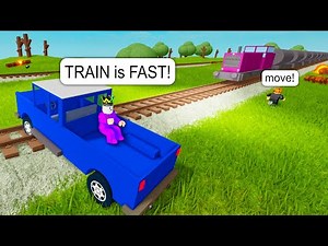 STUCK on Train Tracks BUT a FAST Train Is Coming Roblox