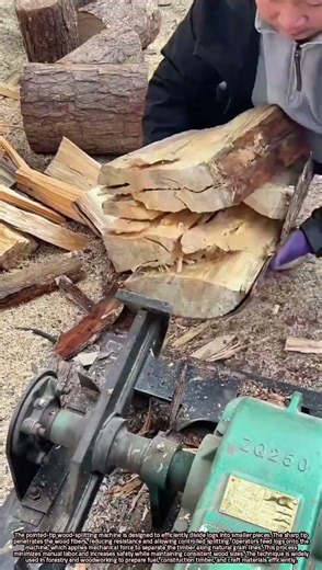 Efficient Wood Splitting with Pointed-Tip Machines for Forestry and Timber Use