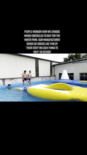 These guys have a fun job testing all of the equipment. #waterpark #aquapark #inflatables #adultplayground #funpark #obstaclecourse