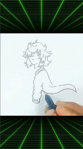 Cara Menggambar Anime Yang Keren #SHORTS #speeddrawing #speedpaint #lawubiru