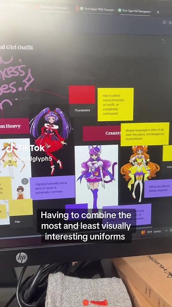 I just have a vendetta against earth tones sorry #arttok #characterdesign #magicalgirl #oc #neon