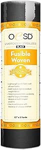 OESD Fusible Woven Cut Away Black Fabric Interfacing 12" x 5 Yd Roll