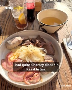 Would you eat that? 😅 Here's more of John McAllister on his memorable five-week trip to Astana! 🗣️🇰🇿 | BBC Sport Wales
