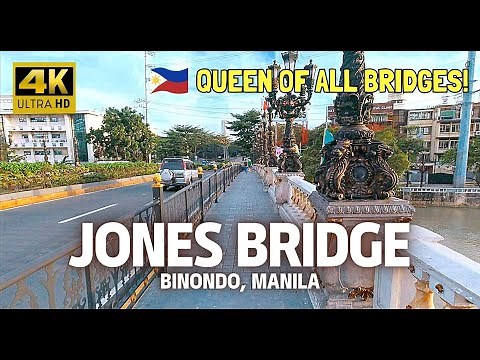 BEAUTIFUL JONES BRIDGE Full Walking Tour! Restored HISTORICAL Bridge in Binondo Manila! Philippines