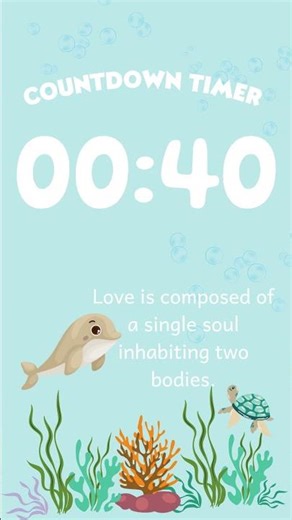 Cute Ocean 45 Minute Timer 🐬 Stay Focused with Dolphin & Turtle Countdown