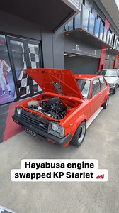 Hayabusa swapped KP Starlet. Peep the techy geometry in the rear 👀 #YotanationmediaNZ #kpstarlet #oldschooltoyota #hayabusa | Yota Nation