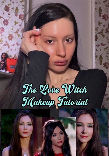 The love witch makeup tutorial 🪄🧙🏻‍♀️I loveee this movie 🥹🖤 #witchmakeup #lovewitch #makeuptutorial #fyp #makeup