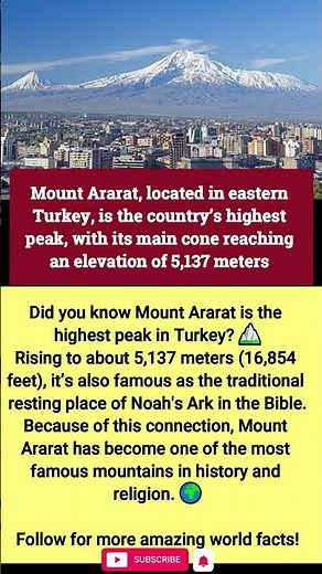 Turkey’s Highest Mountain Has a Biblical Story! 😲⛰️
