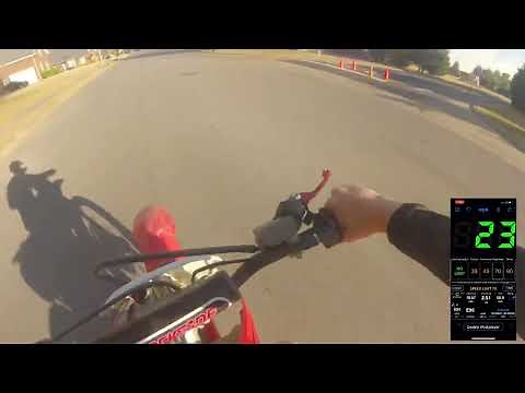 2005 crf150f top speed test!! -50+ mph!! #dirtbike #crf150f #topspeed