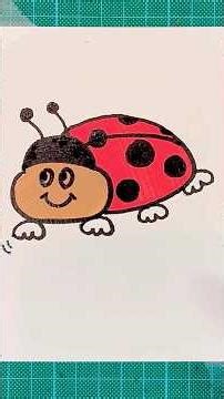 ASMR Drawing: Cute Ladybug 🐞 Satisfying Art ✨ #shorts #usa