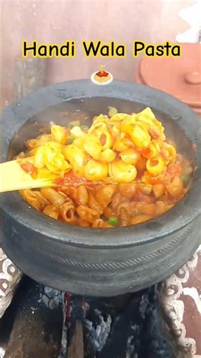 Village Style Handi Pasta | Sil-Batta Masala Pasta #shorts #villagestyle #pasta #food