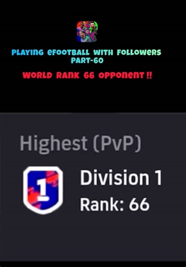 Played a 1v1 eFootball match with my follower and this one was PURE chaos 😂⚽ My Opponent was world Rank 66 in eFootball 😭🔥🔥 From funny moments to unexpected goals, this game had everything. Do you think this was skill or classic eFootball scripting? 👀 If you want to play a 1v1 with me, comment below and follow for more matches! #efootball #efootball2026 #1v1 #footballgaming #gamingcommunity