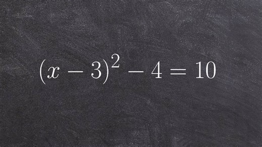 Solving an equation by the square root method - Online math tutor