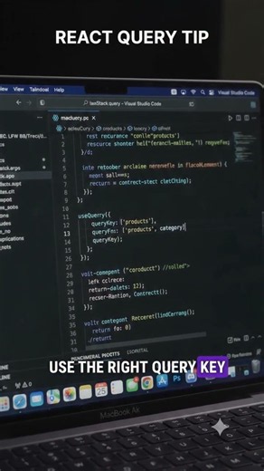 The React Query Key Mistake You Should Avoid ⚡ #React #TanStackQuery #Coding #Shorts