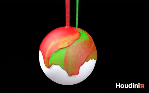 Houdini 混合流体颜色小技巧