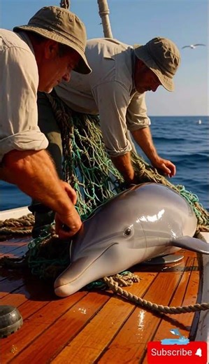 Delfin auf Boot befreit – absurder & emotionaler Moment