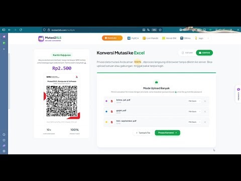 Cara Convert Mutasi Bank Mode Banyak PDF ke Excel | Mutasi2XLS