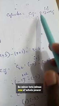 Understanding Cofactors Made Simple #MatrixCofactor #MathTutorial #Gate #appgecet #Cofactor