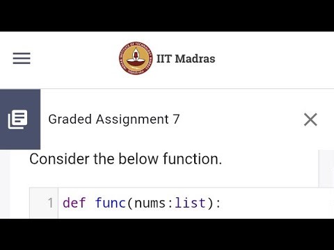 # week 7 python graded assignment #bs degree #iitm # IIT Madras ##