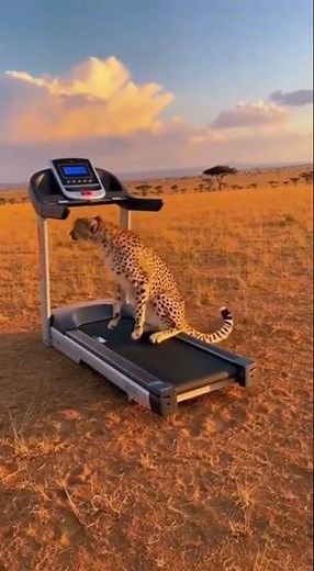 Run, Cheetah! Testing the Treadmill on the African Savannah! 😳🐆💨